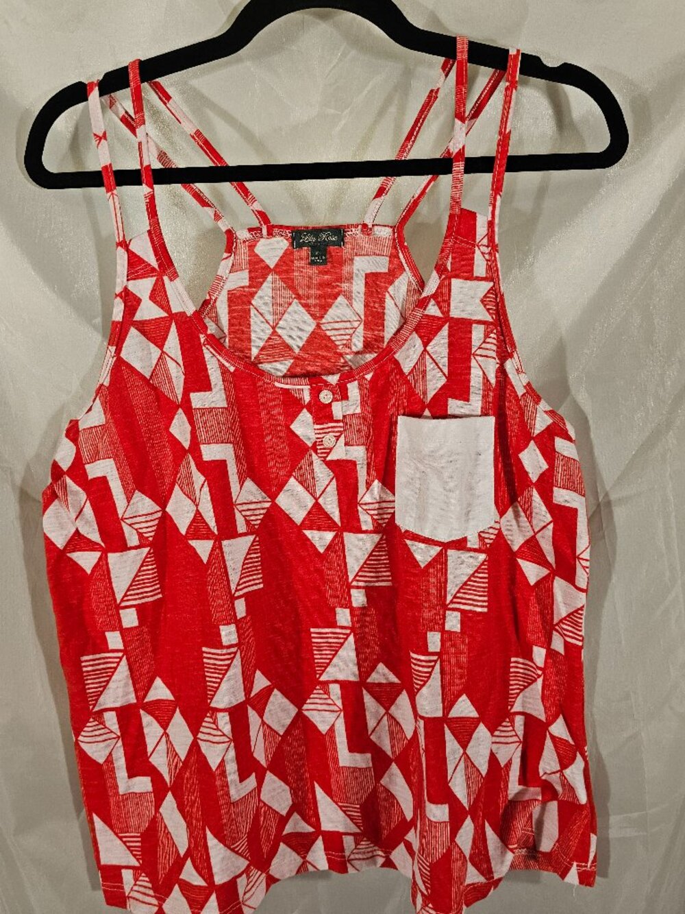 Lily Rose red and white tank top. Size XL. Excellent condition.